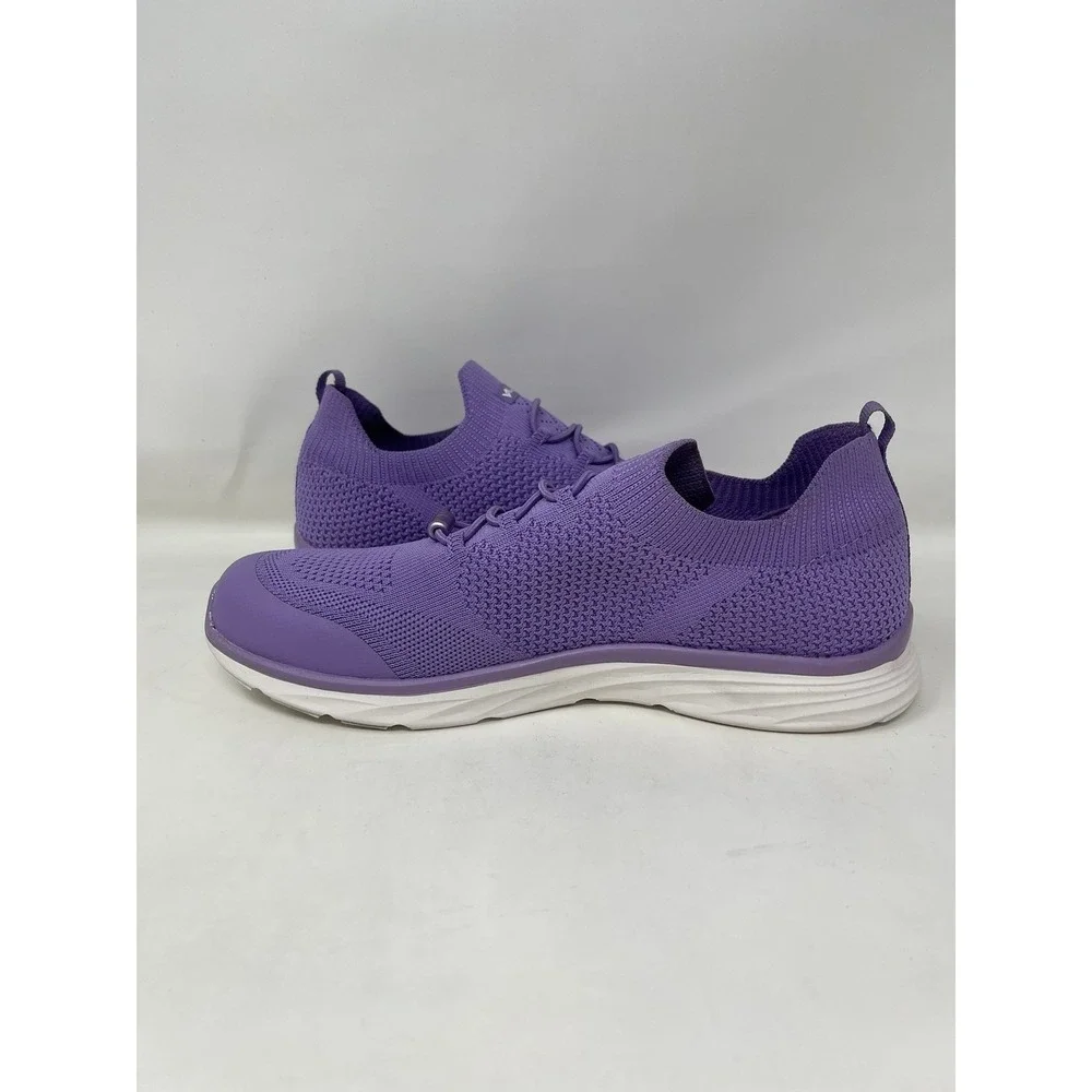 VEVO Womens Size 8 Purple Knit Athletic Sneakers Walking Shoes Casual